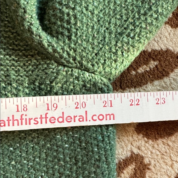 Charter Club Cardigan knit Sweater Womens XL Green Toggles Wool blend Preppy - Picture 11 of 12